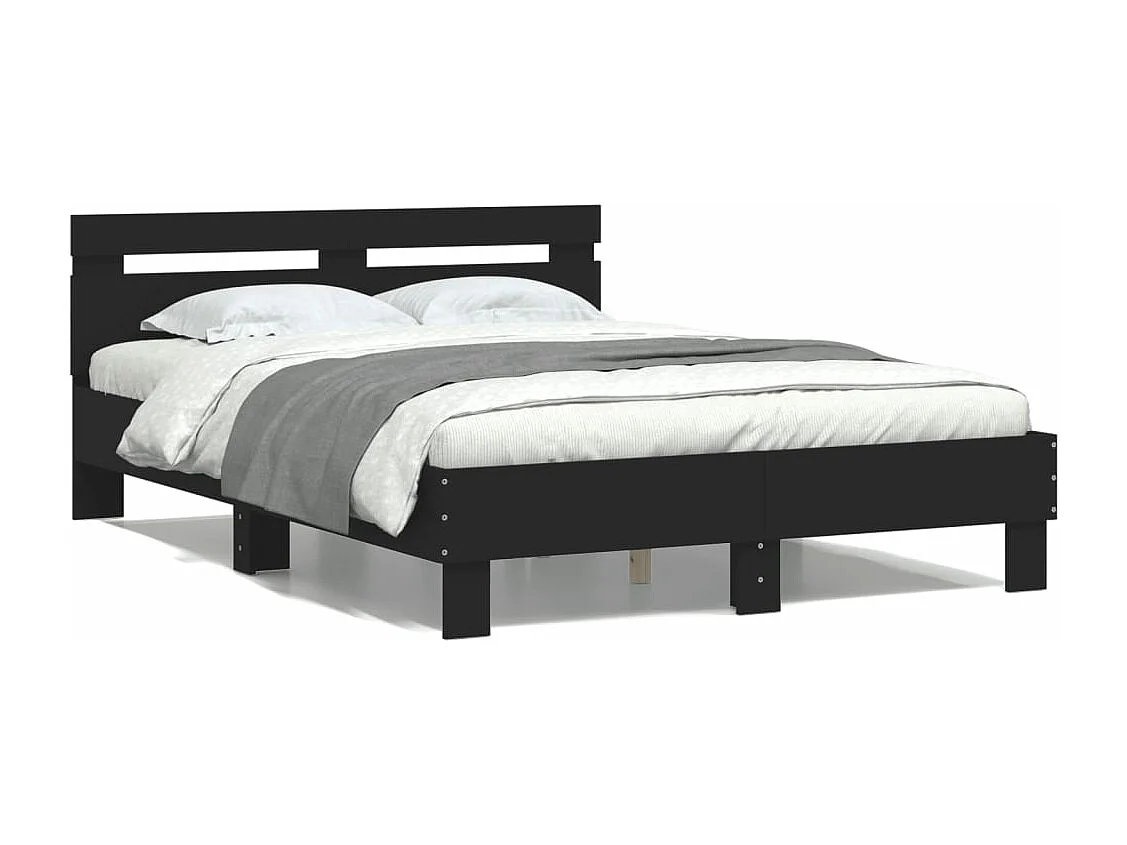 Bedframe met hoofdeinde bruin eikenkleur 120x190 cm