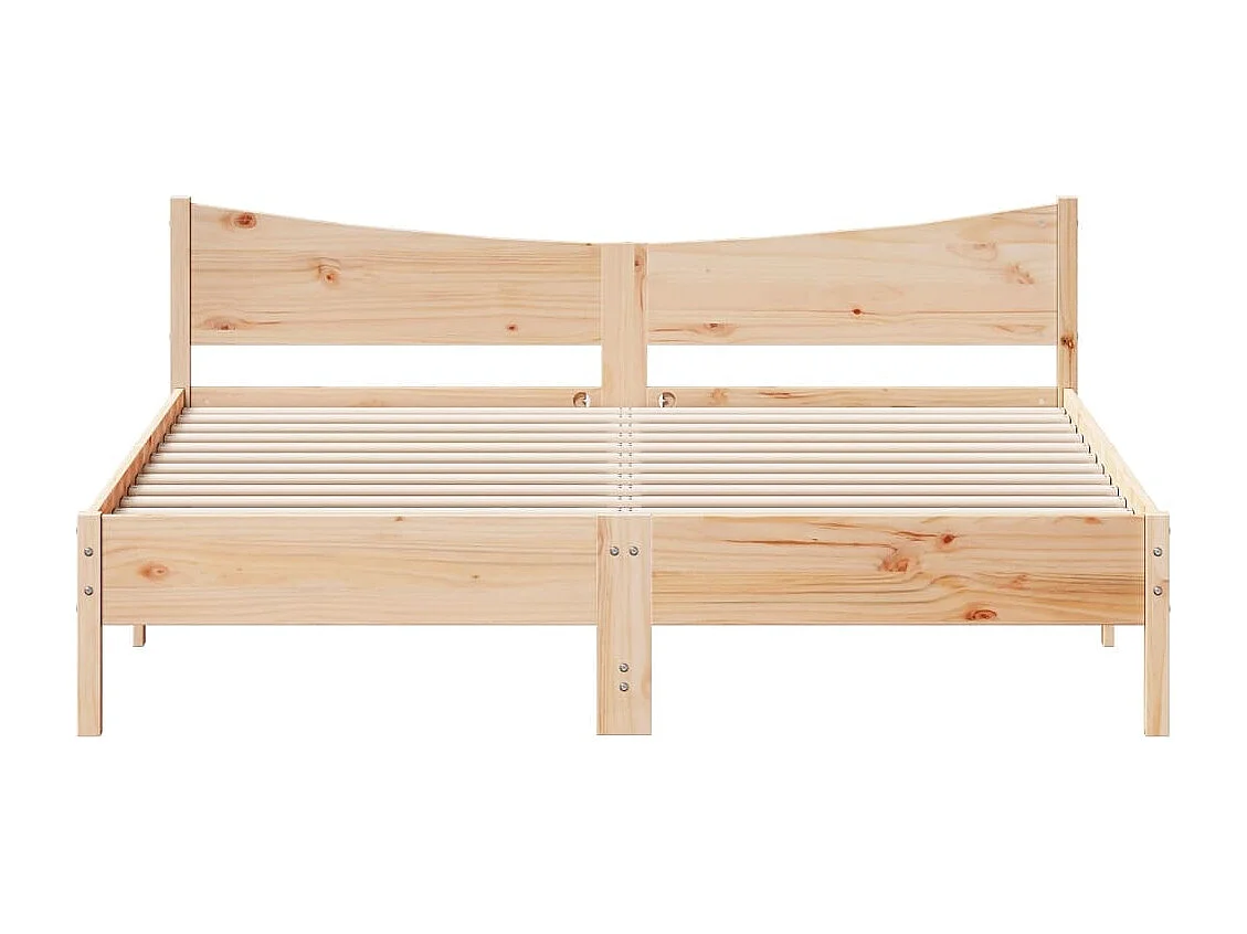 Cama sem colchão 200x200 cm madeira de pinho maciça