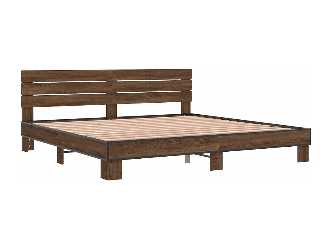 Cadre de lit sans matelas chêne marron 200x200 cm