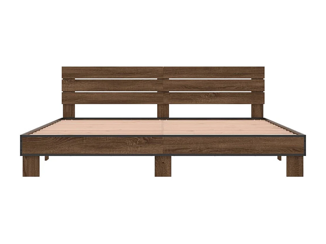 Cadre de lit sans matelas chêne marron 200x200 cm