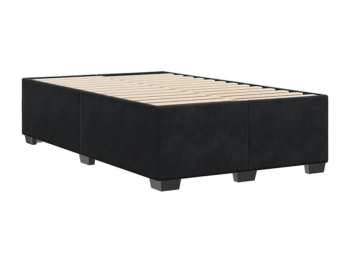 Cadre de lit sans matelas noir 120x200 cm velours
