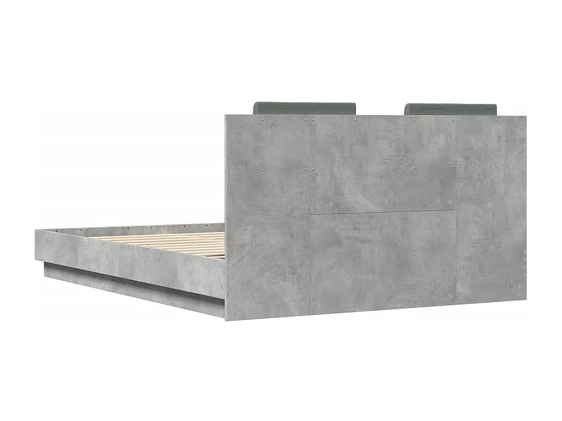 Giroletto Testiera Grigio Cemento 140x200 cm Legno Multistrato