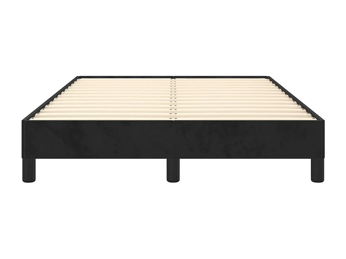 Cadre de lit sans matelas noir 120x190 cm velours