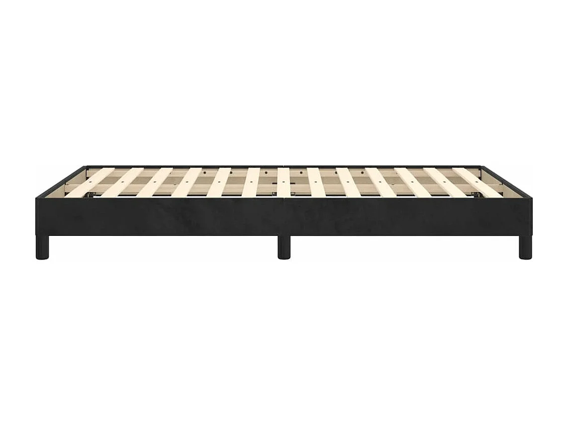 Cadre de lit sans matelas noir 120x190 cm velours