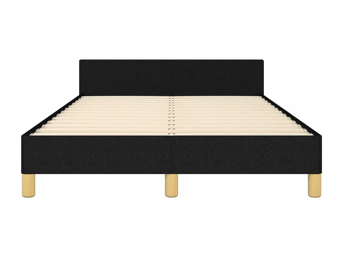 Cadre de lit sans matelas noir 120x190 cm tissu