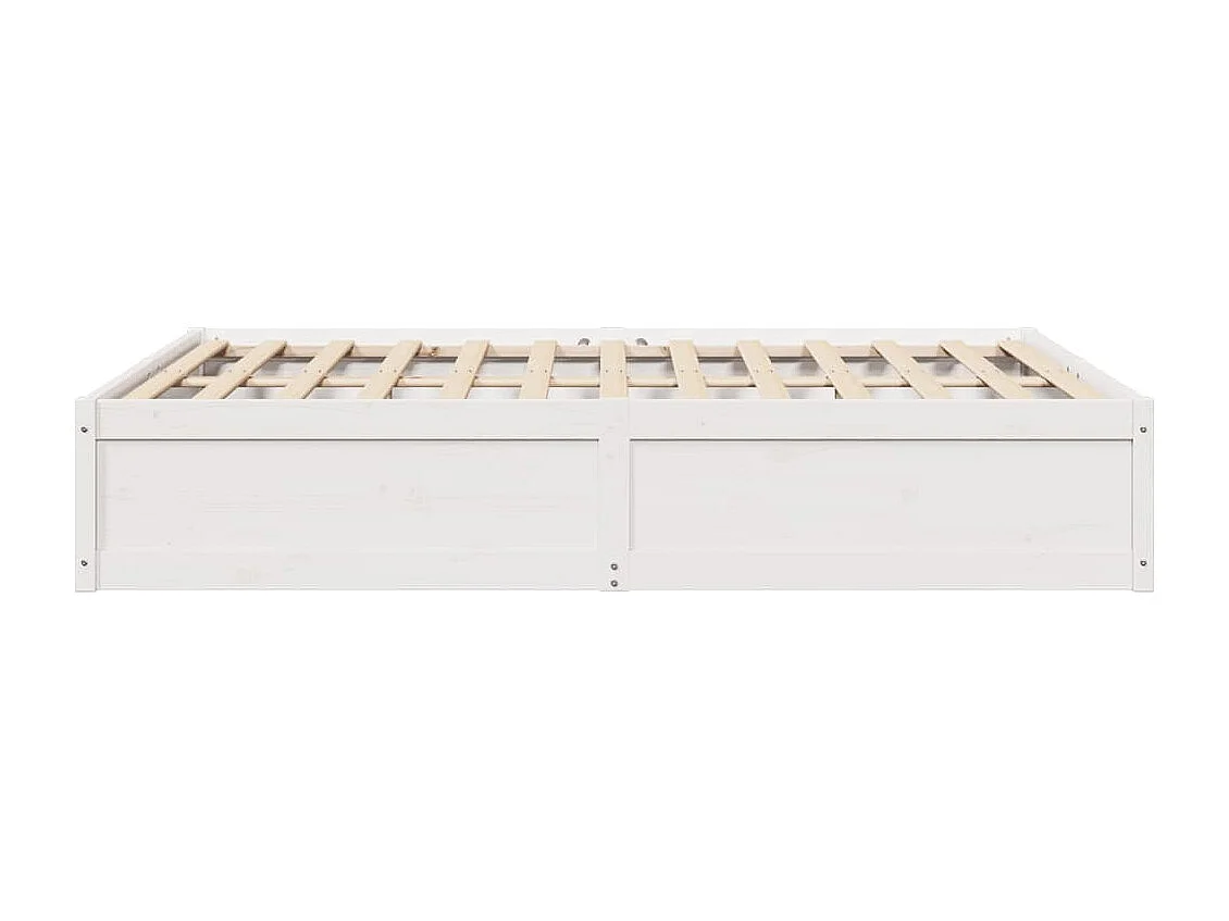 Cadre de lit sans matelas blanc 140x200 cm bois de pin massif