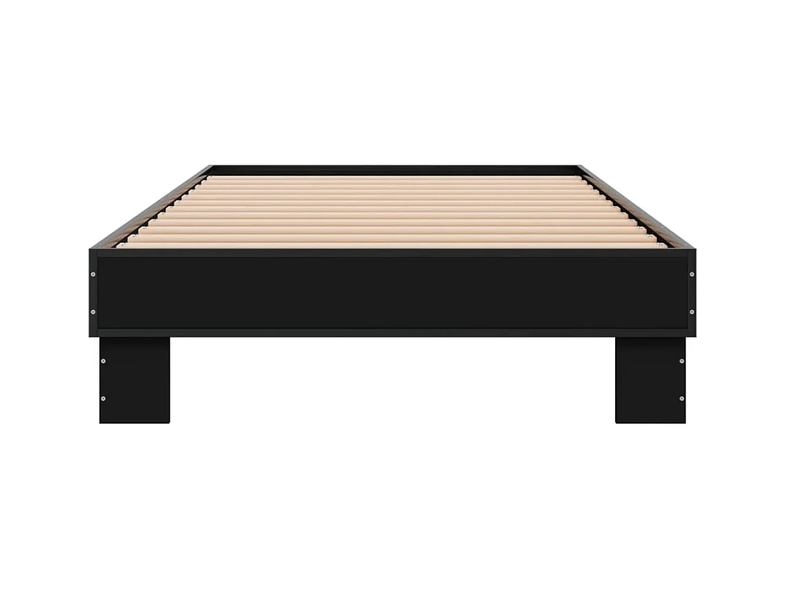 Cadre de lit sans matelas noir 90x200 cm