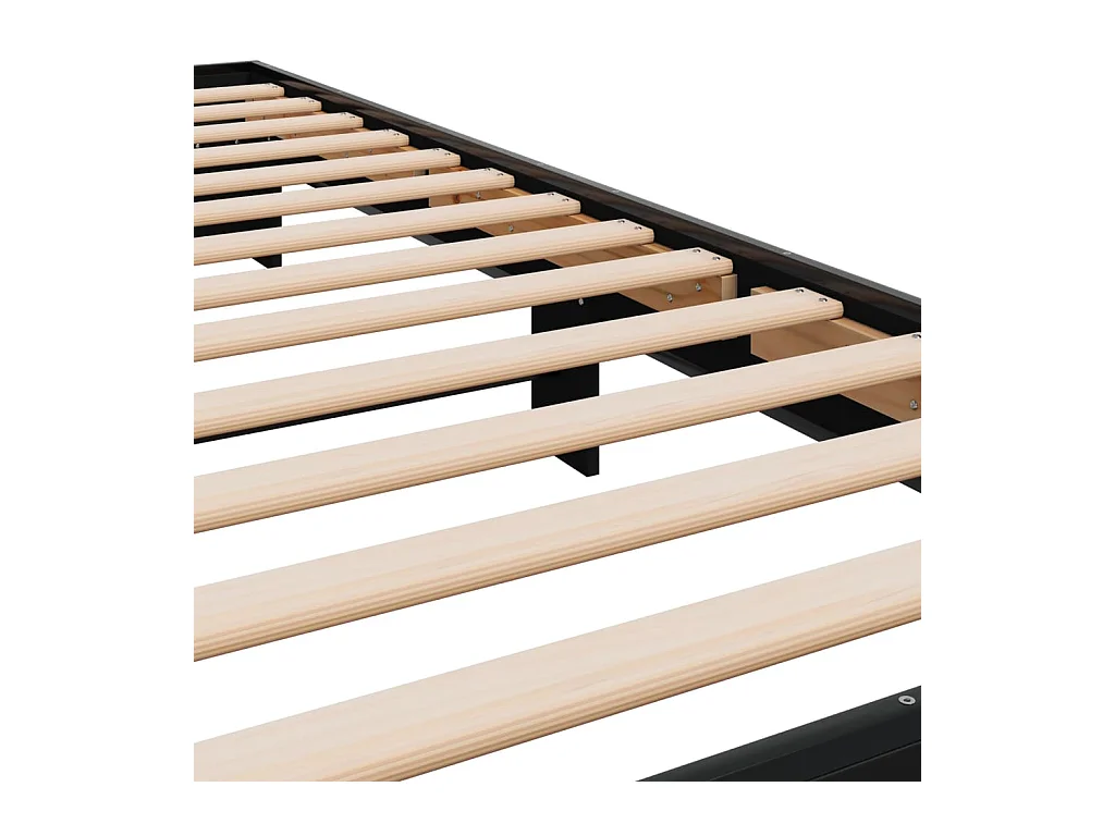 Cadre de lit sans matelas noir 90x200 cm