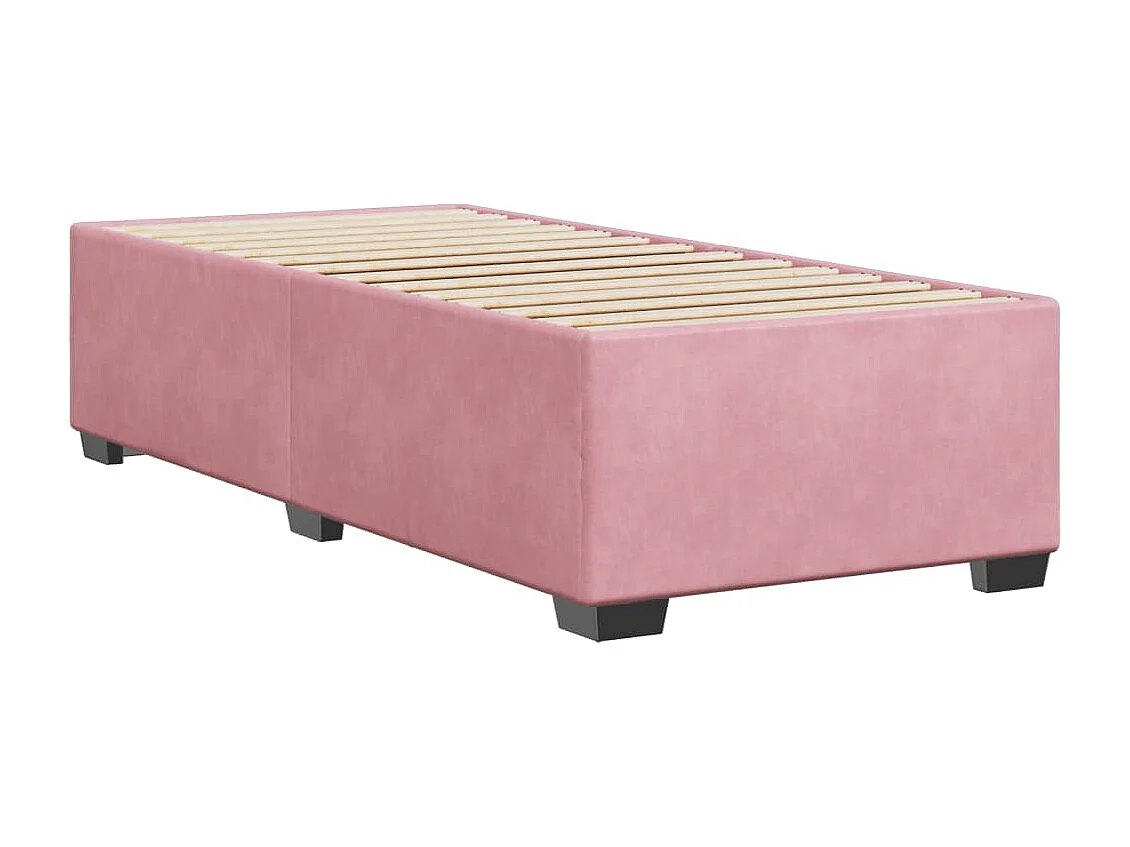 Cadre de lit sans matelas rose 90x200 cm velours