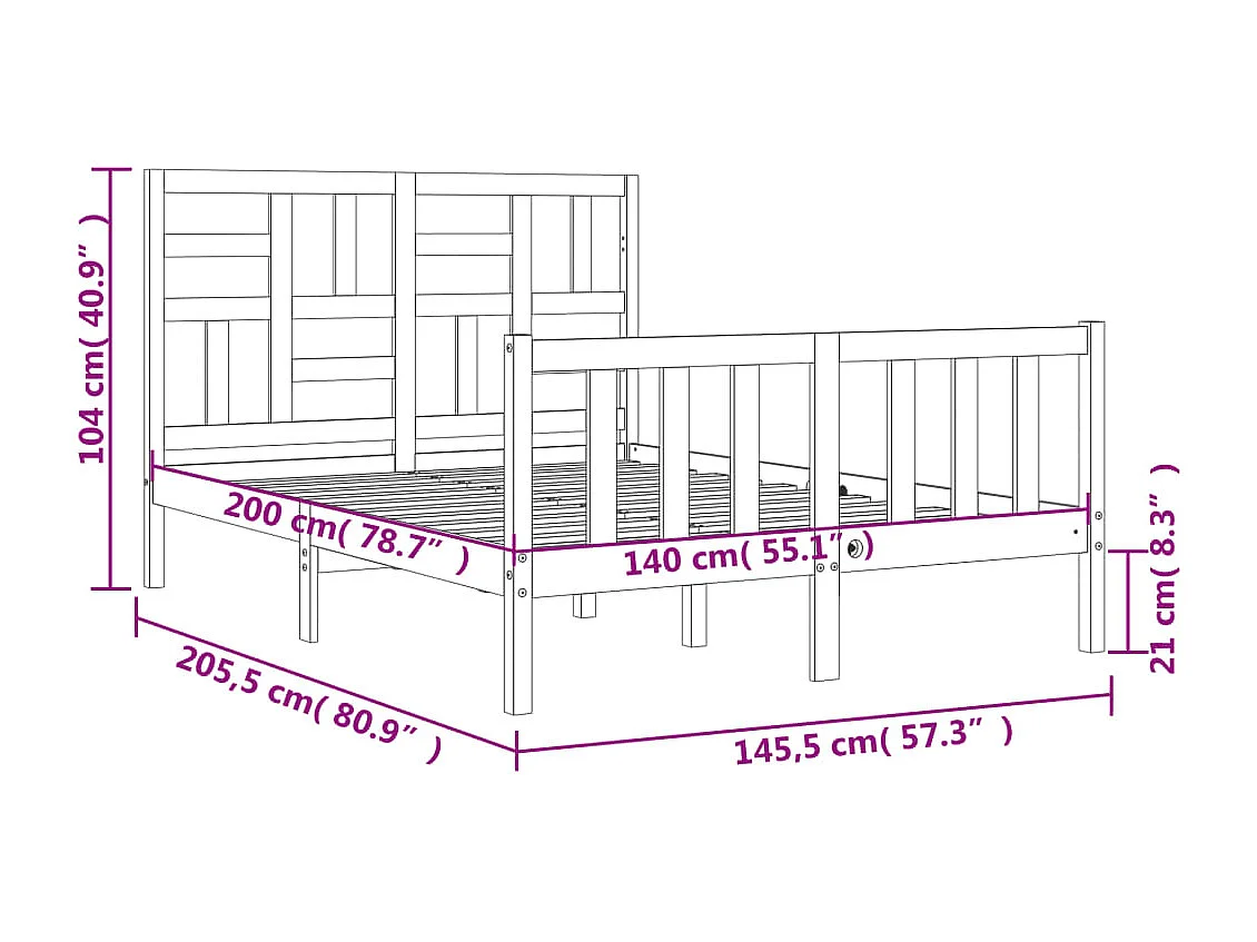 Cadre de lit sans matelas rose 90x200 cm velours