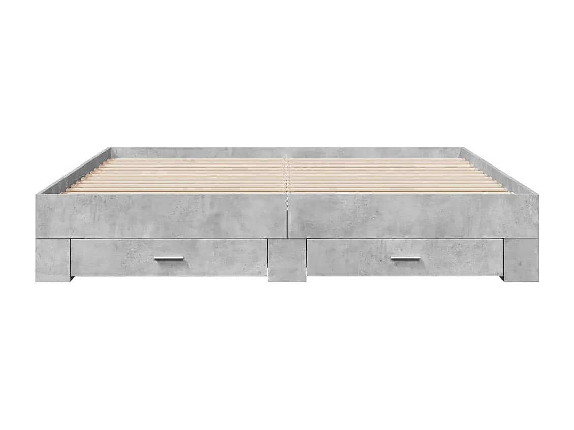Giroletto Cassetti Grigio Cemento 200x200 cm Legno Multistrato