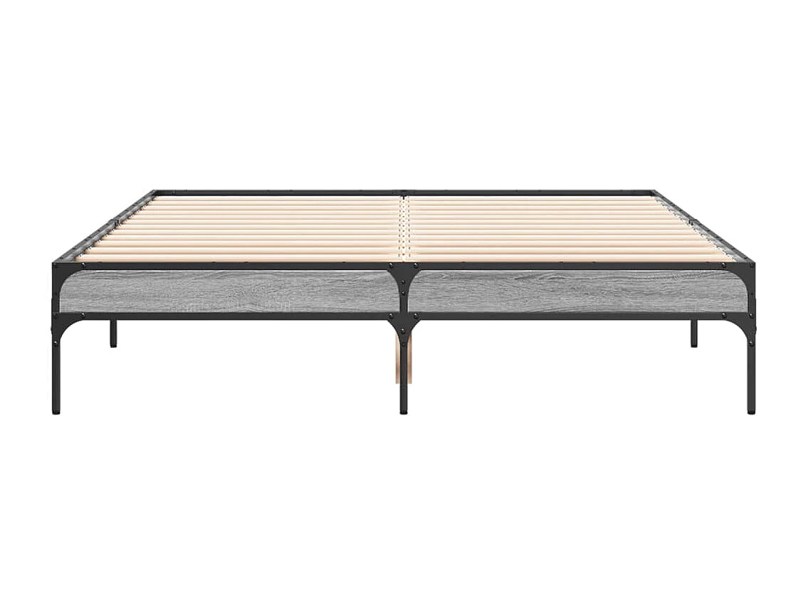Cadre de lit sans matelas sonoma gris 120x200 cm