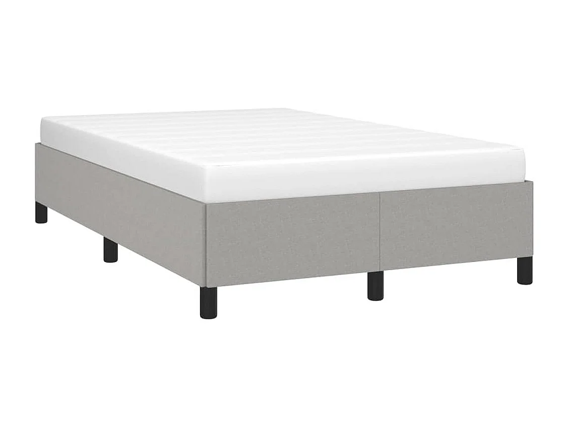 Bettgestell Hellgrau 120x190 cm Stoff