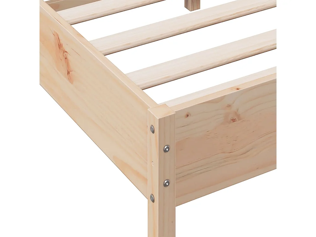 Cadre de lit sans matelas 90x190 cm bois de pin massif