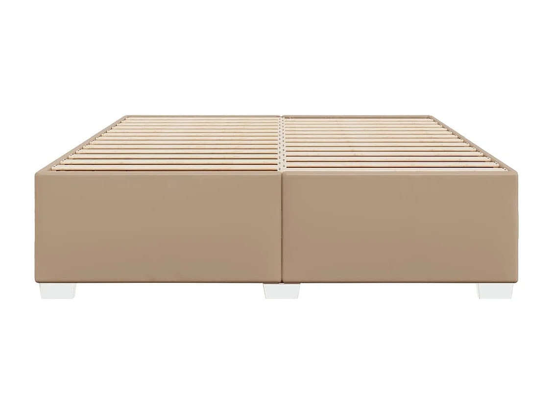 Bettgestell Cappuccino-Braun 200x200 cm Kunstleder