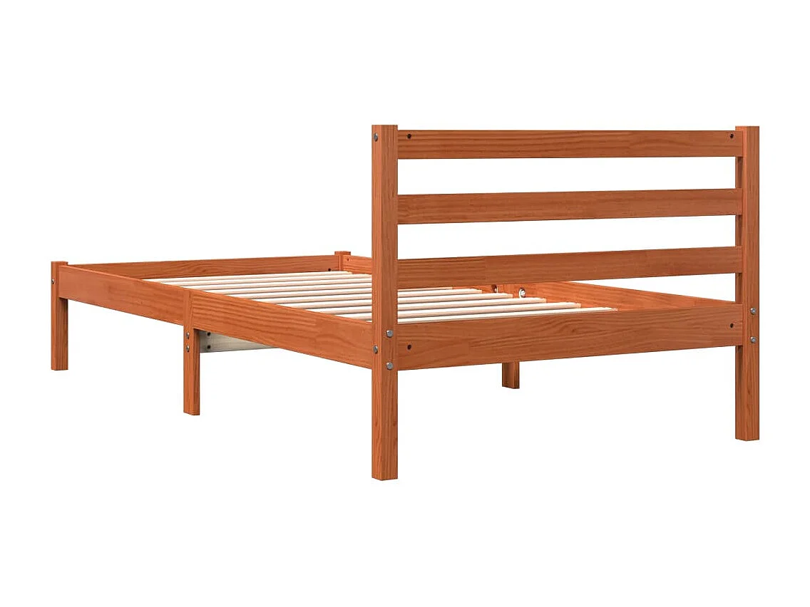 Letto senza Materasso Marrone Cera 90x190 cm in Legno di Pino