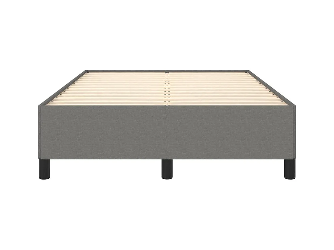 Cadre de lit sans matelas gris foncé 120x190 cm tissu