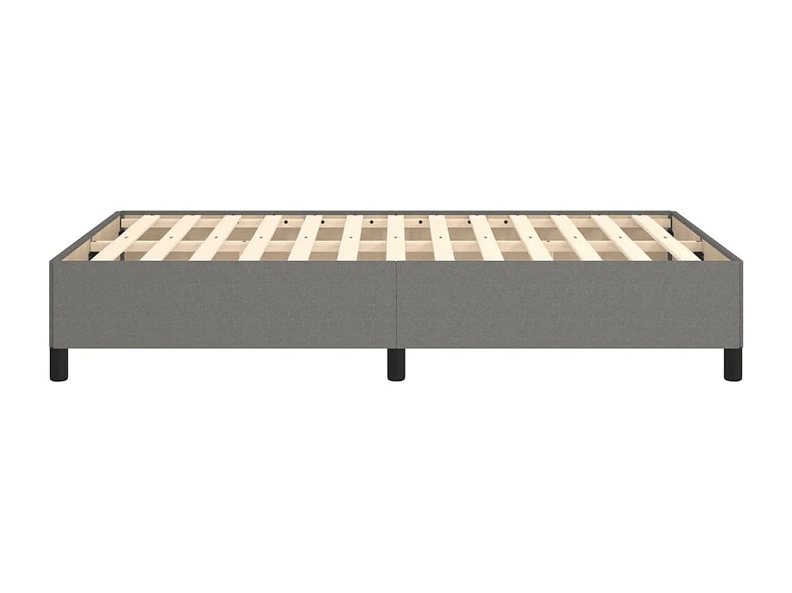 Cadre de lit sans matelas gris foncé 120x190 cm tissu