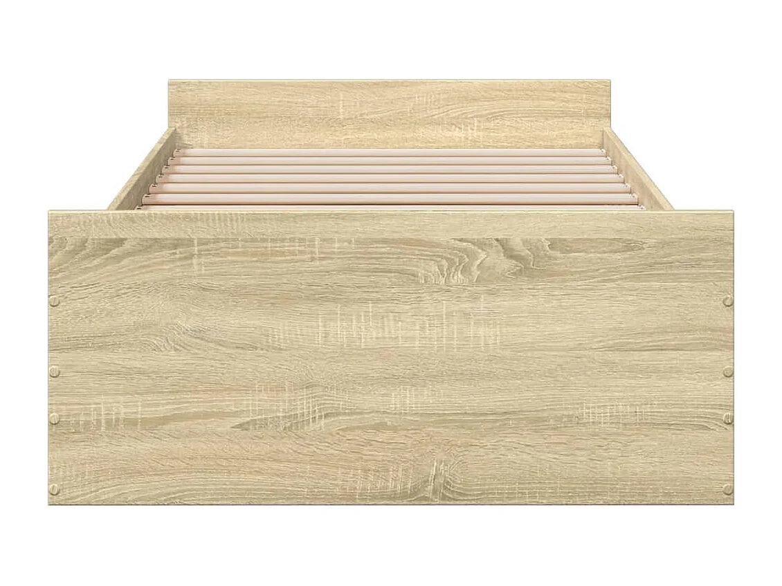 Bedframe met lades bewerkt hout sonoma eikenkleurig 90x190 cm