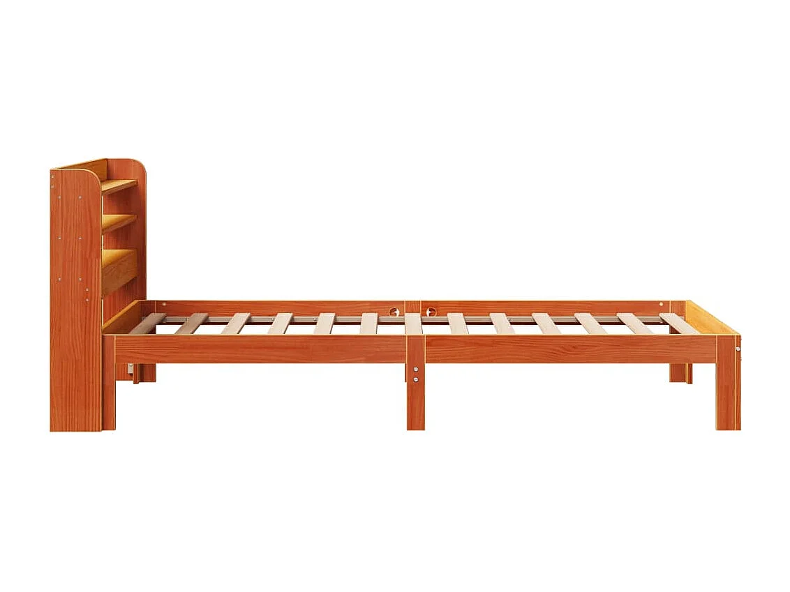 Letto senza Materasso Marrone Cera 90x190 cm in Legno di Pino