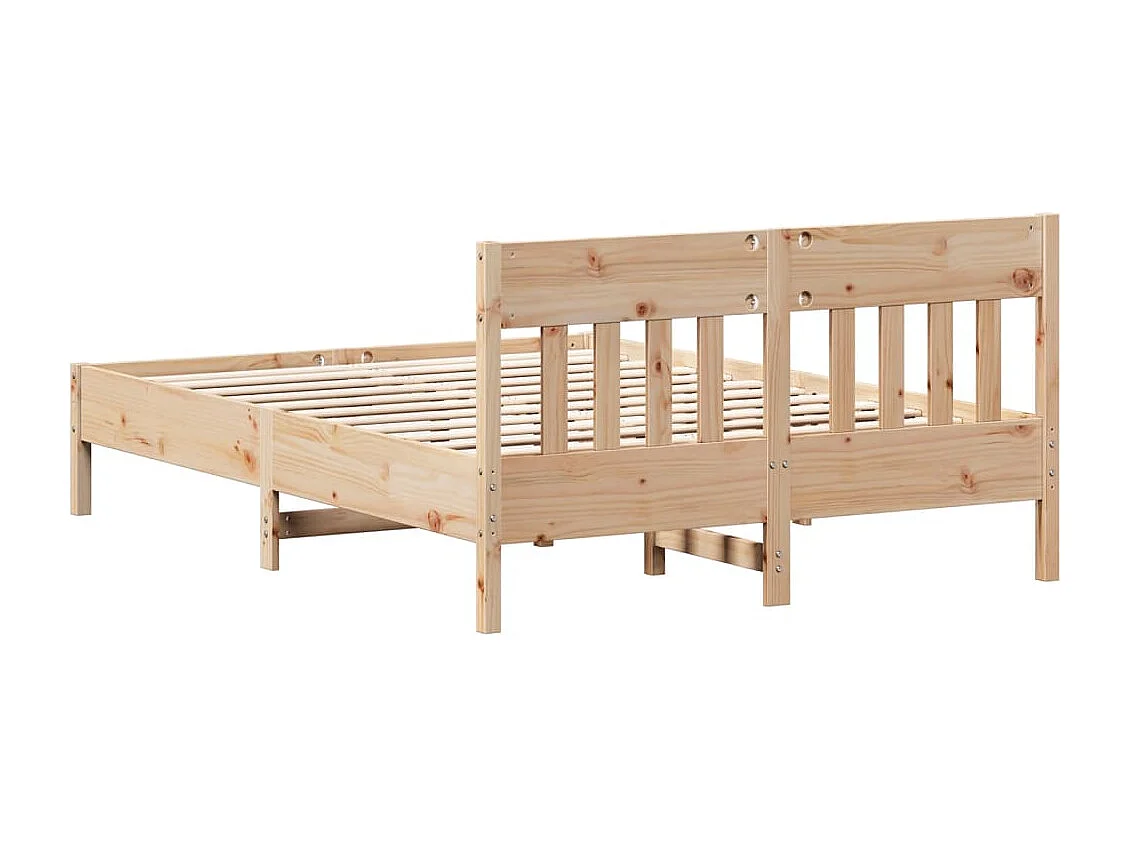 Cadre de lit sans matelas 160x200 cm bois massif de pin