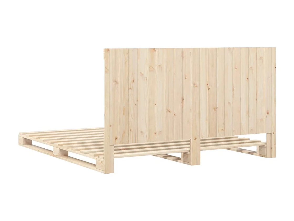 Cadre de lit sans matelas avec tête de lit 200x200 cm