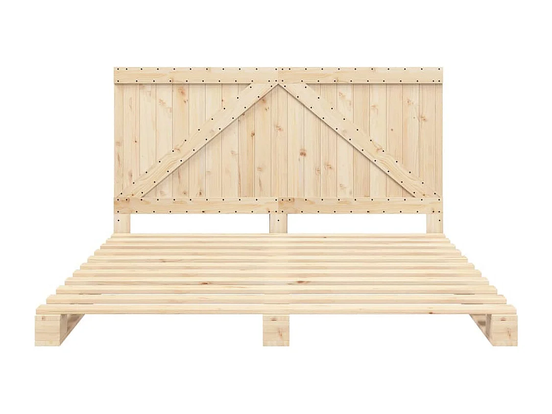 Cadre de lit sans matelas avec tête de lit 200x200 cm