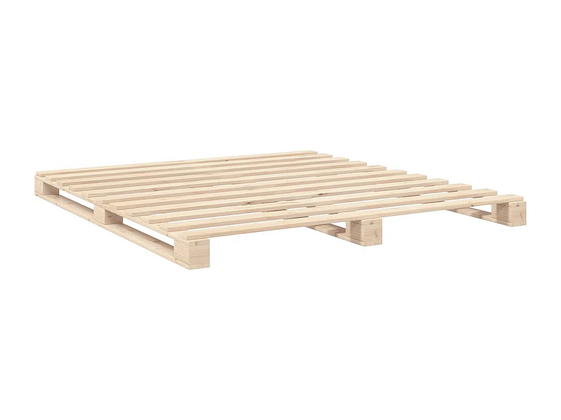 Cadre de lit sans matelas avec tête de lit 200x200 cm