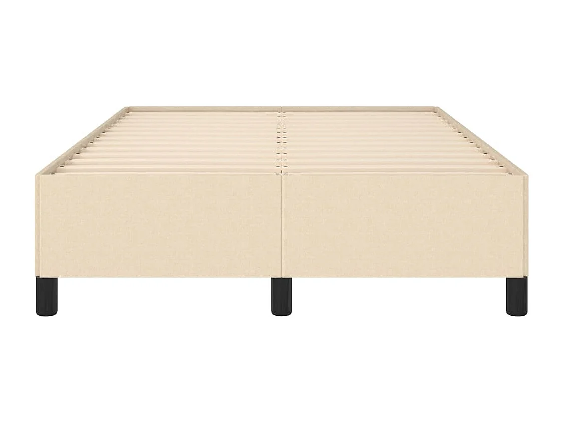 Cadre de lit sans matelas crème 120x190 cm tissu