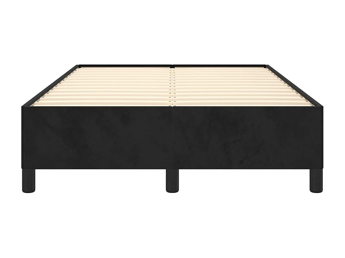 Cadre de lit sans matelas noir 120x190 cm velours