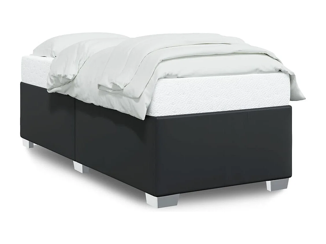 Cadre de lit sans matelas noir 90x200 cm similicuir