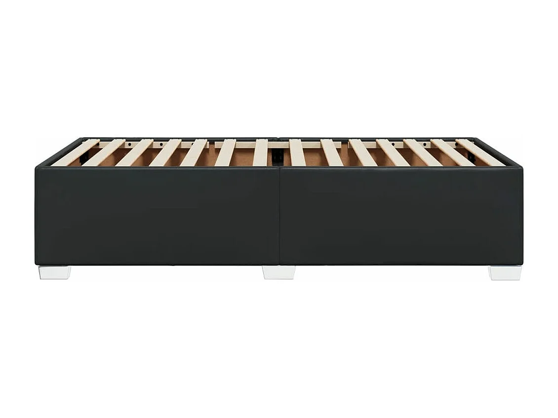 Cadre de lit sans matelas noir 90x200 cm similicuir