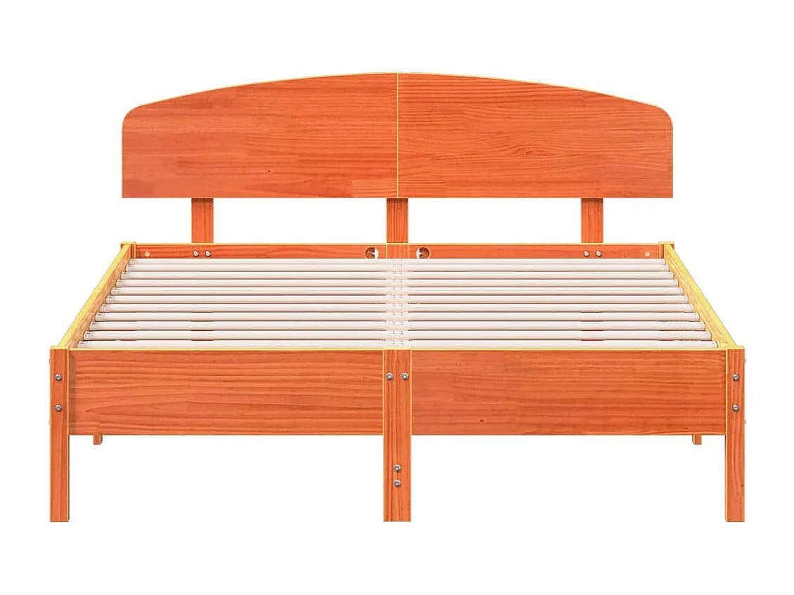 Giroletto senza Materasso Marrone Cera 150x200 cm Legno di Pino