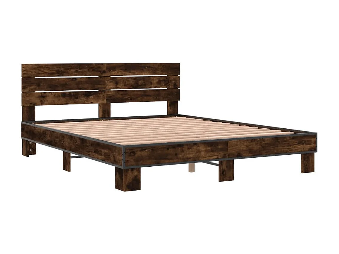 Giroletto Rovere Fumo 160x200 cm in Legno Multistrato Metallo