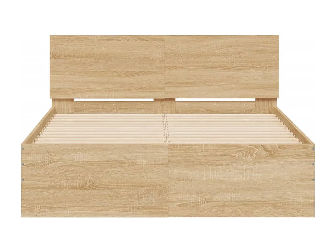 Cadre de lit sans matelas chêne sonoma 120x190 cm