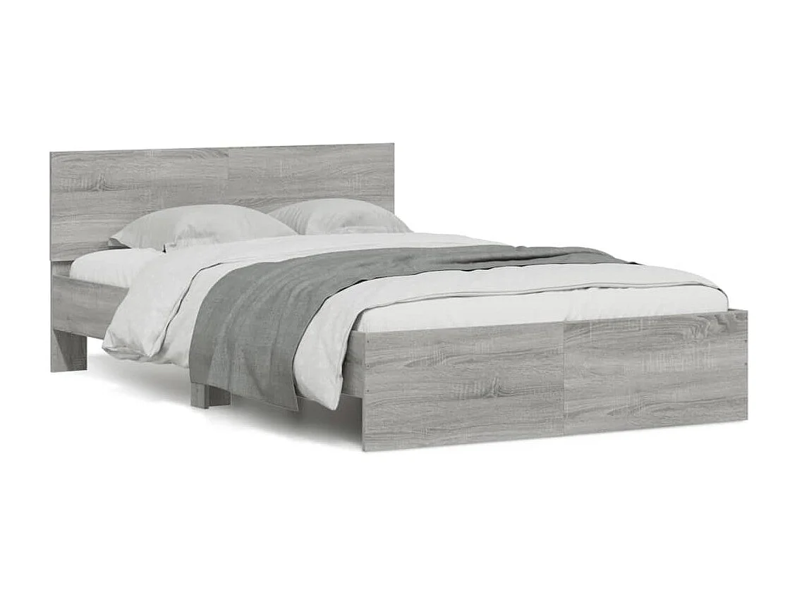 Cadre de lit sans matelas sonoma gris 120x200 cm