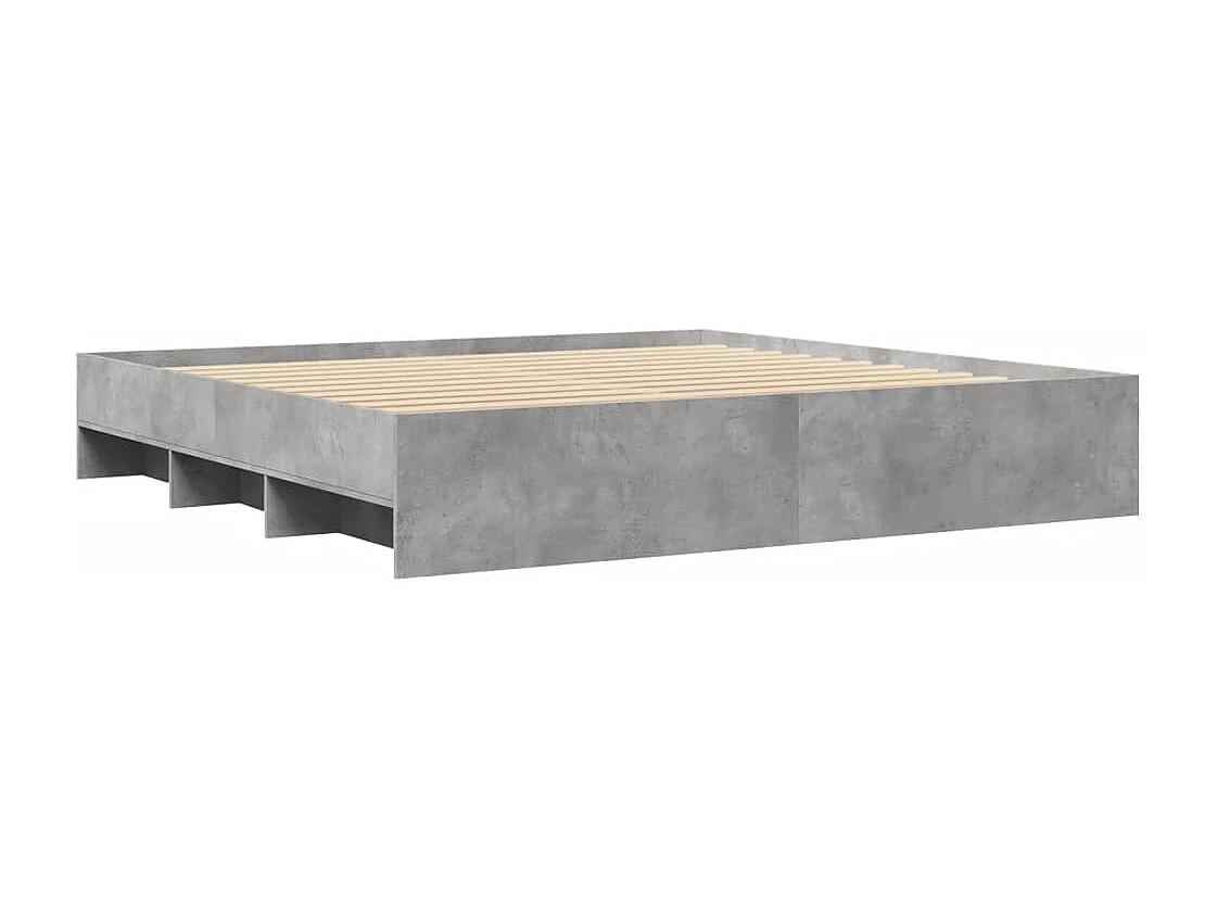 Estrutura de cama 180x200 cm derivados de madeira cinza cimento