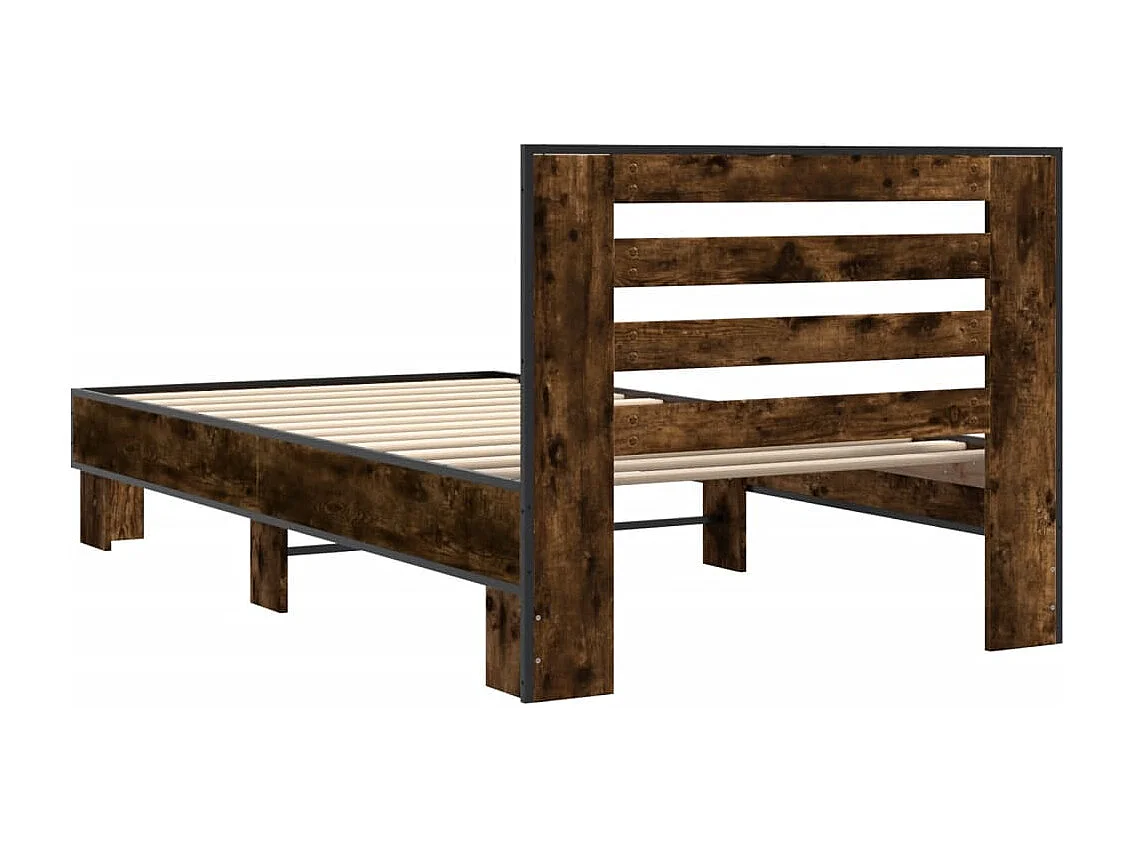 Giroletto Rovere Fumo 90x190 cm in Legno Multistrato e Metallo