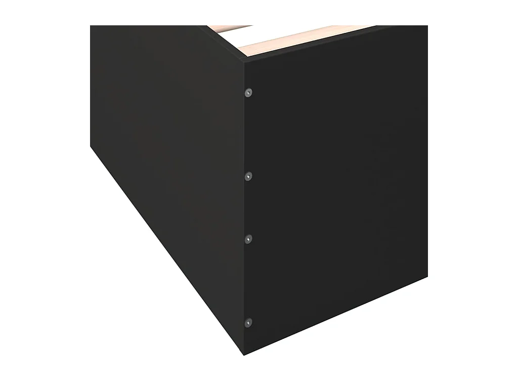 Giroletto Nero 135x190 cm in Legno Multistrato