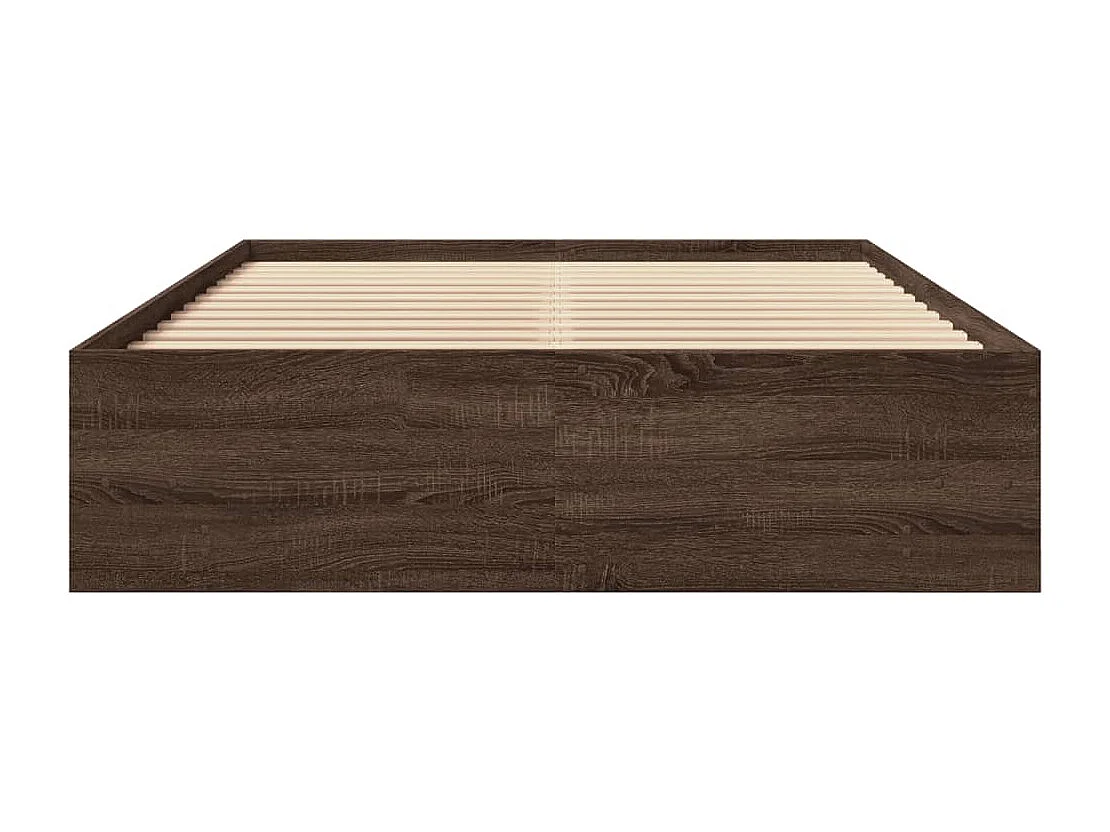 Cadre de lit sans matelas chêne marron 135x190 cm