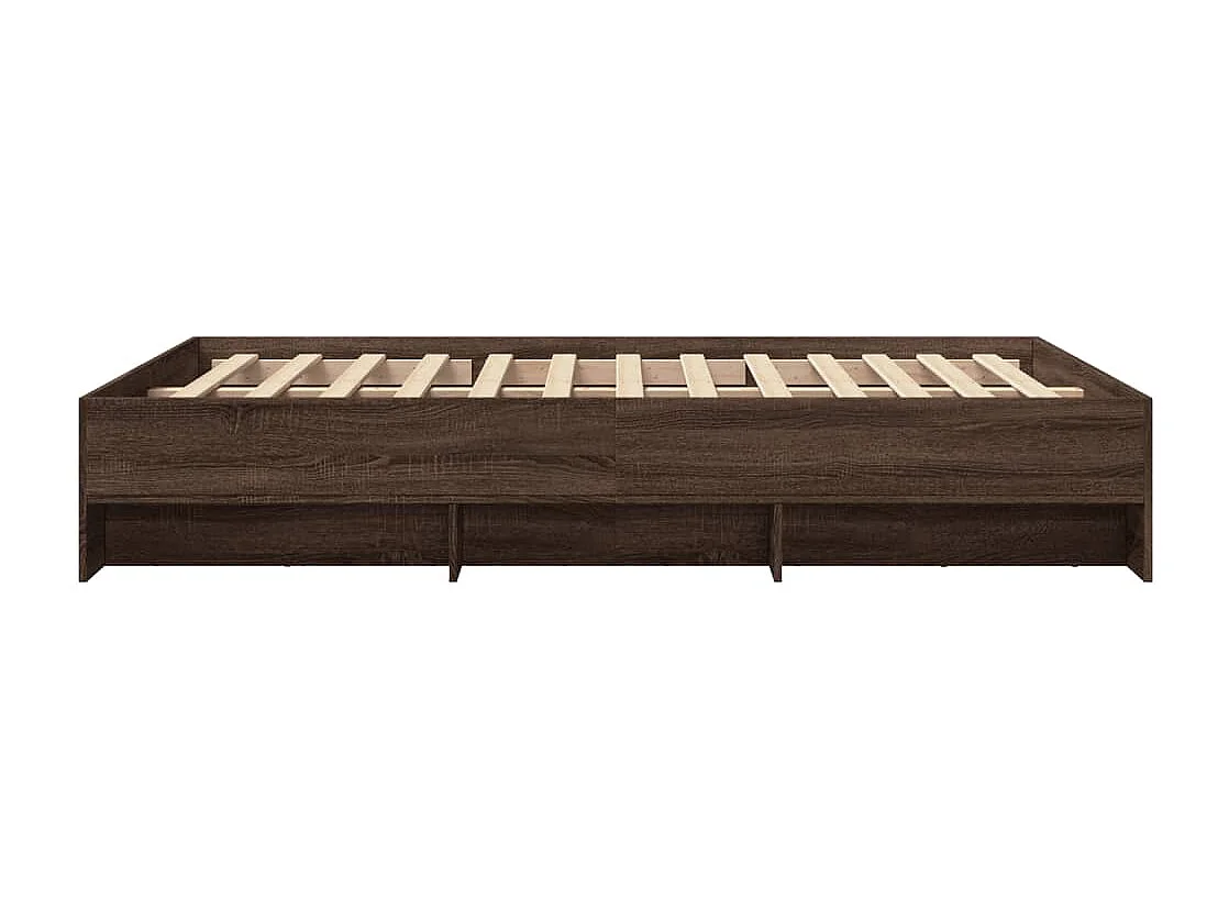 Cadre de lit sans matelas chêne marron 135x190 cm