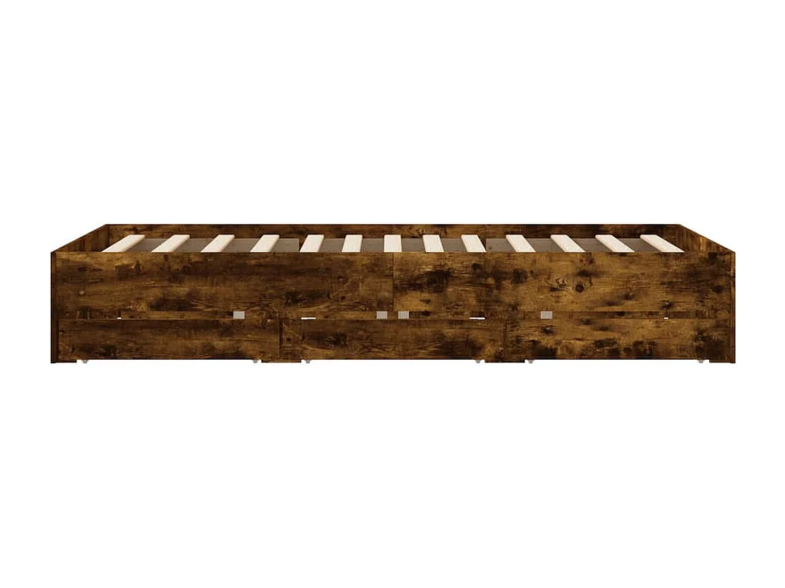 Giroletto con Cassetti Rovere Fumo 120x190 cm Legno Multistrato