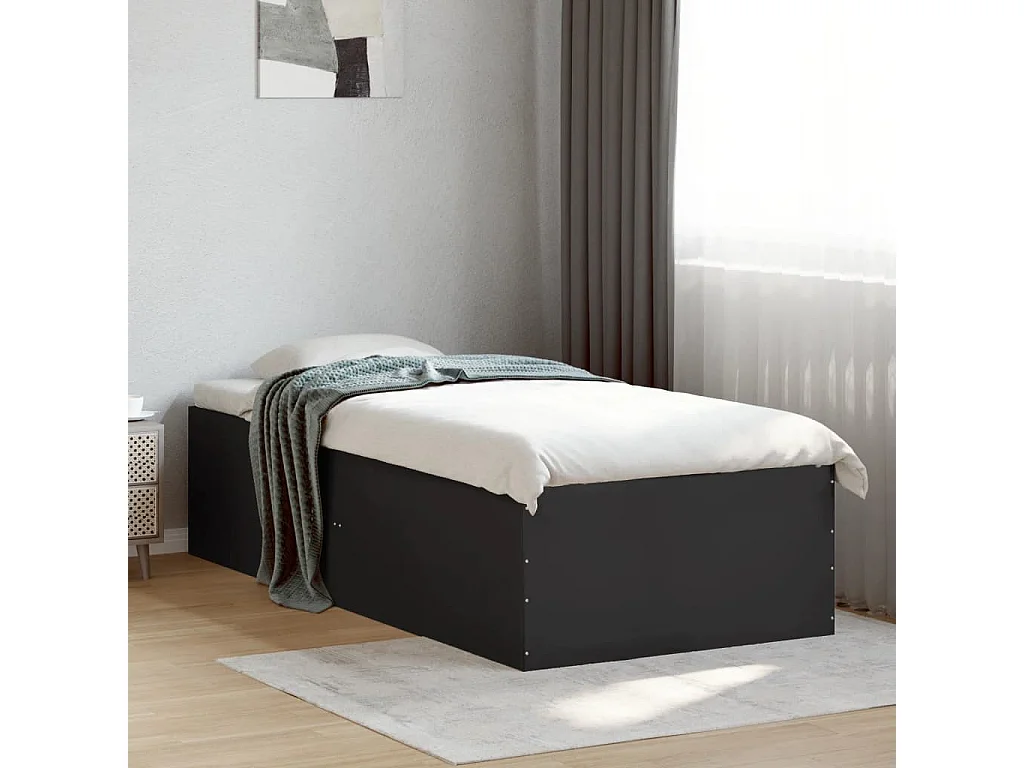 Giroletto Nero 90x200 cm in Legno Multistrato