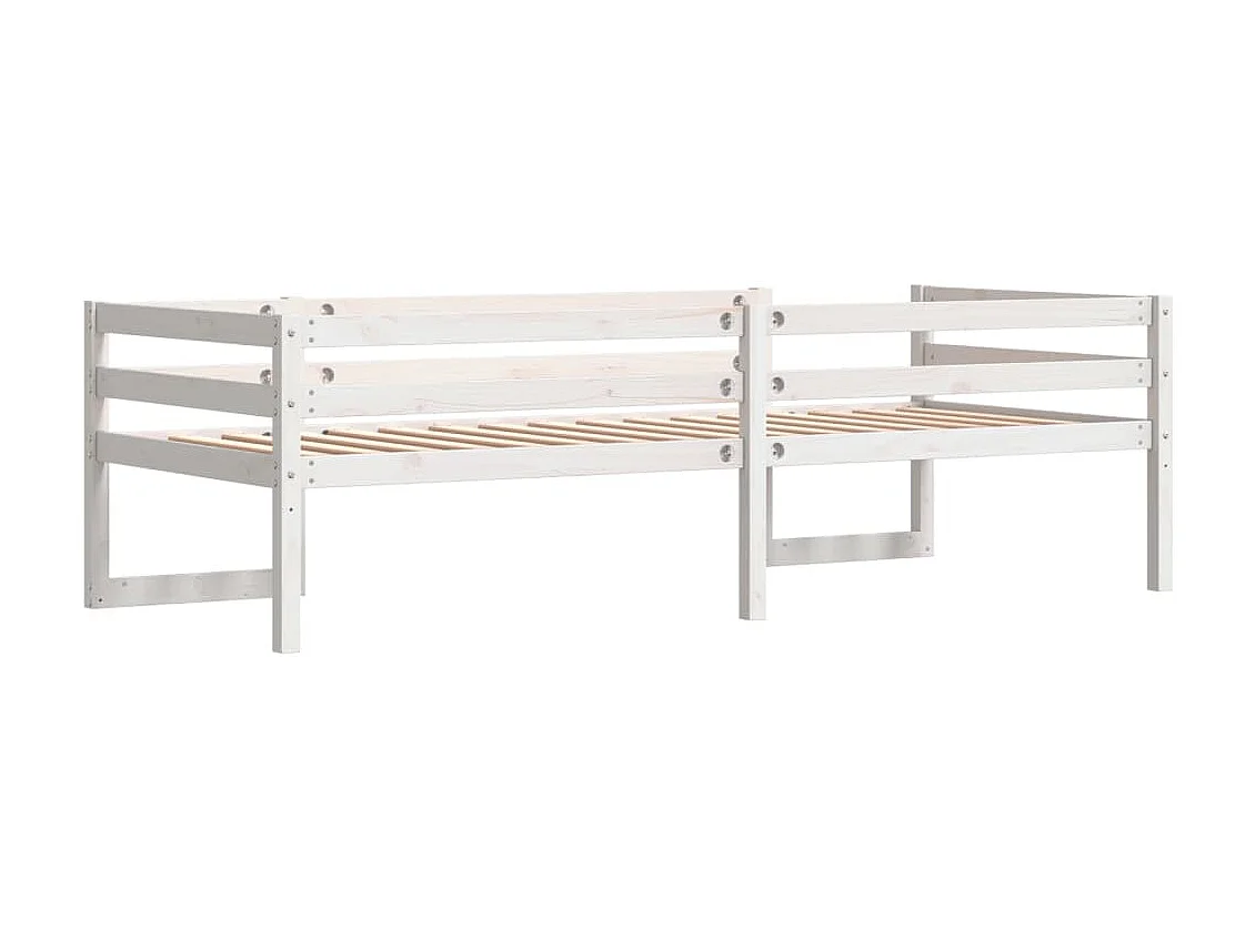 Estructura de cama de niños madera maciza pino blanco 75x190 cm