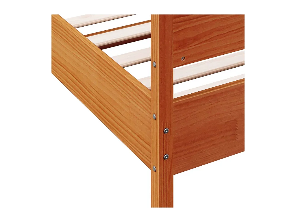 Giroletto senza Materasso Marrone Cera 100x200 cm Legno di Pino
