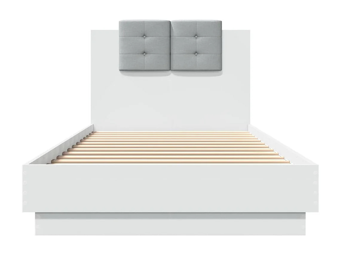Cadre de lit sans matelas blanc 90x200 cm