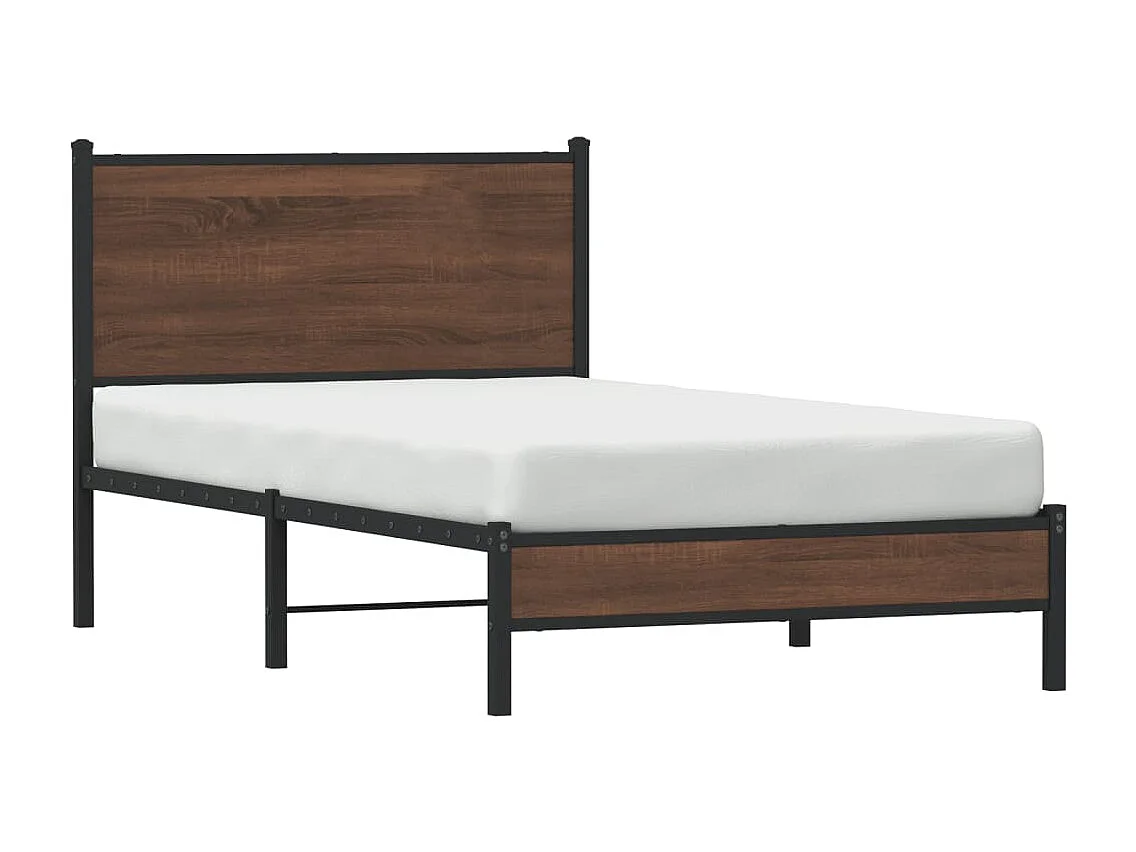 Giroletto senza Materasso in Metallo Rovere Marrone 100x200 cm