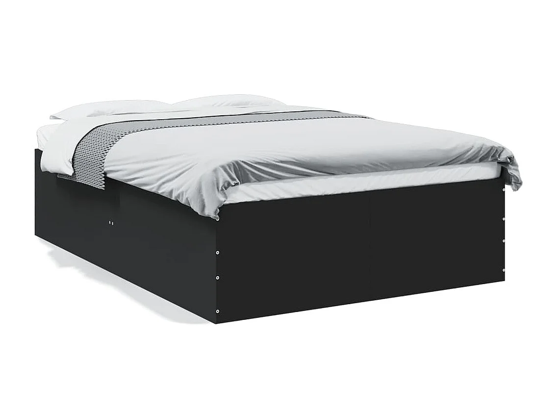 Cadre de lit sans matelas noir 120x190 cm