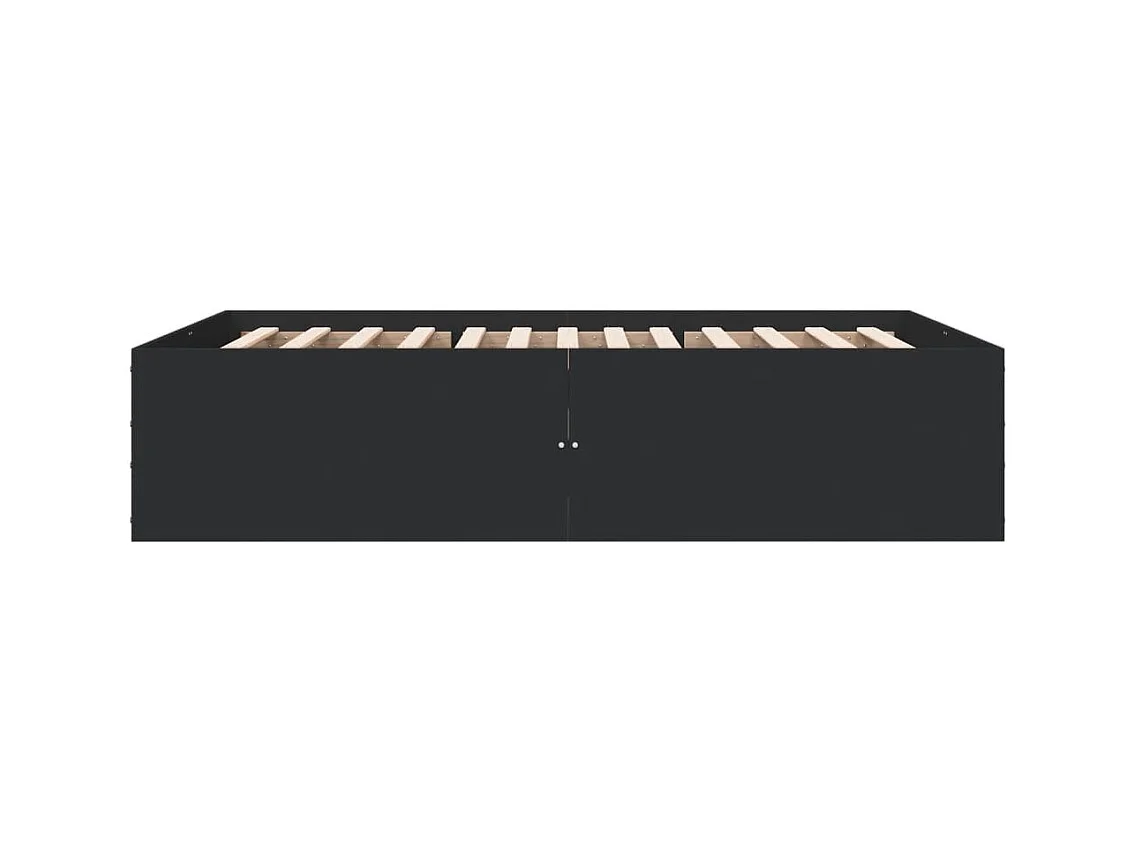 Cadre de lit sans matelas noir 120x190 cm