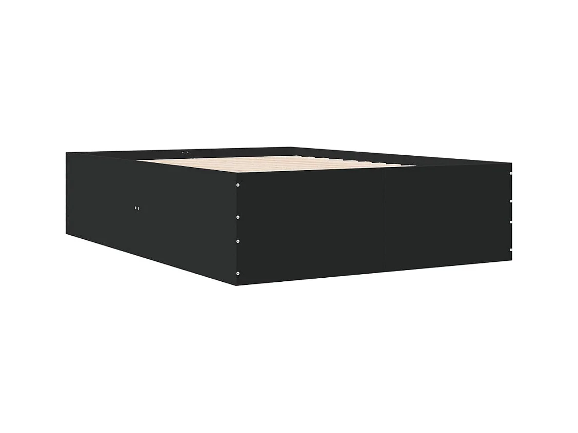 Cadre de lit sans matelas noir 120x190 cm